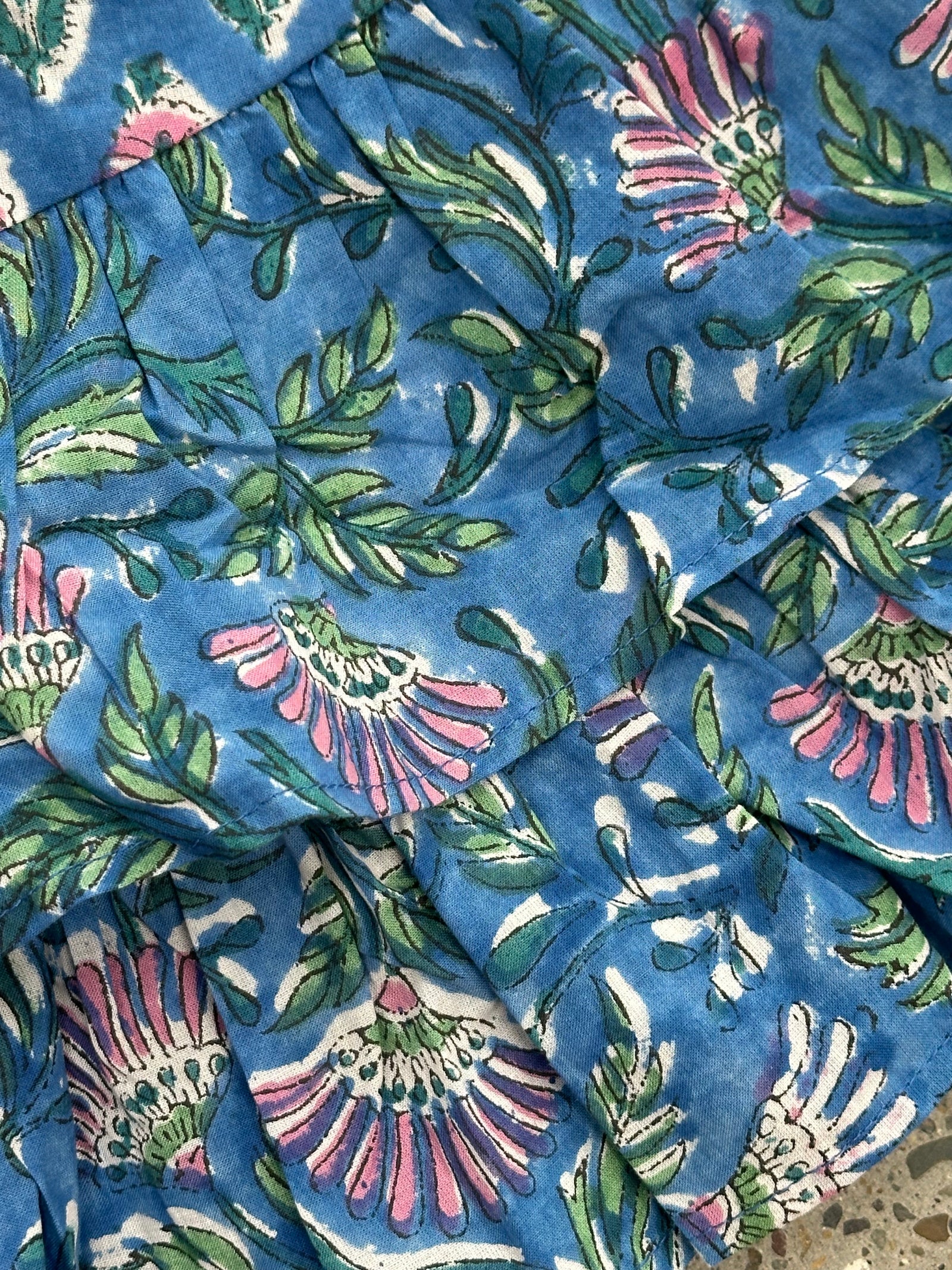 Zaffre Block Print Fae Frill Skort
