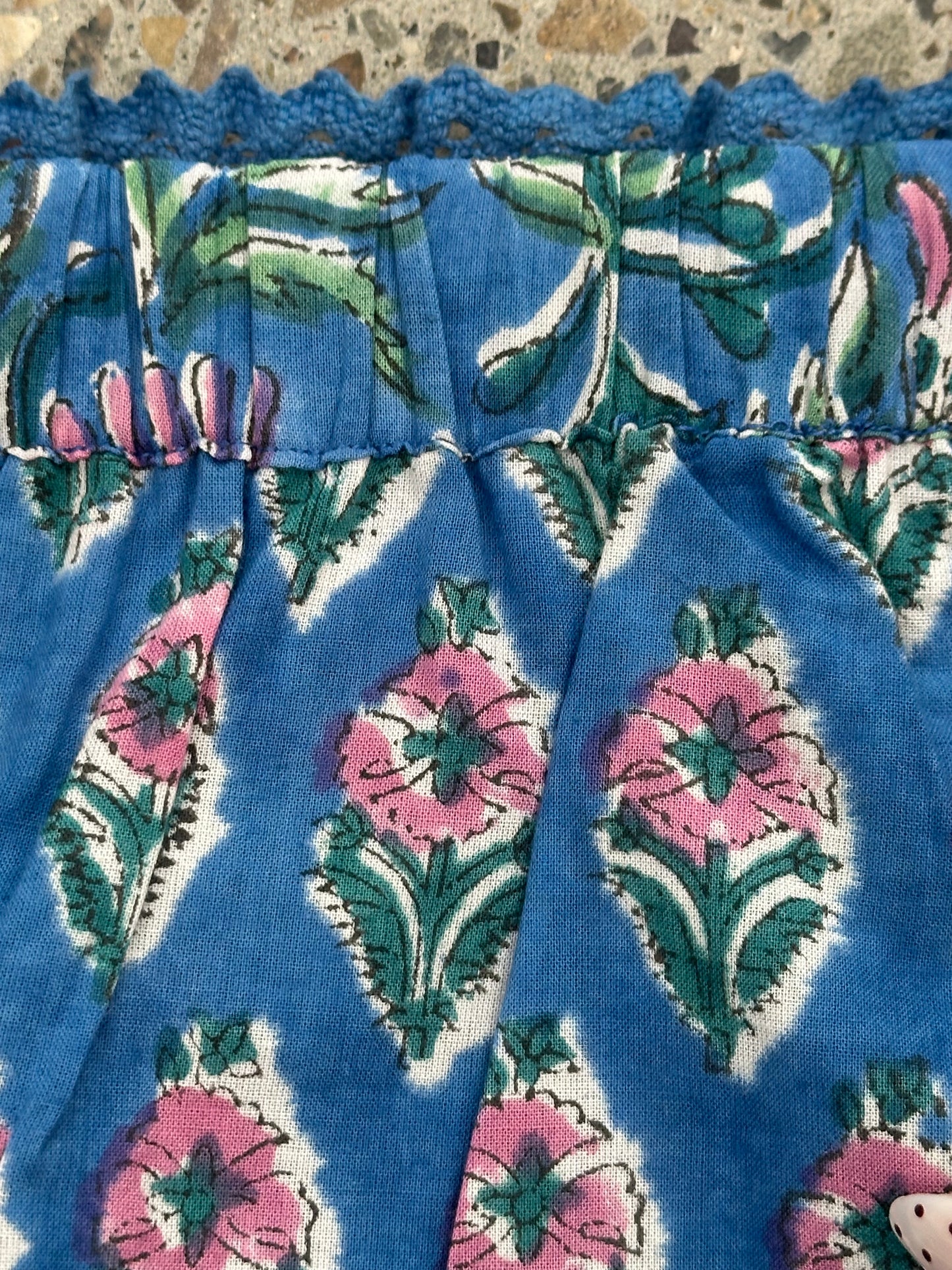 Zaffre Block Print Fae Frill Skort