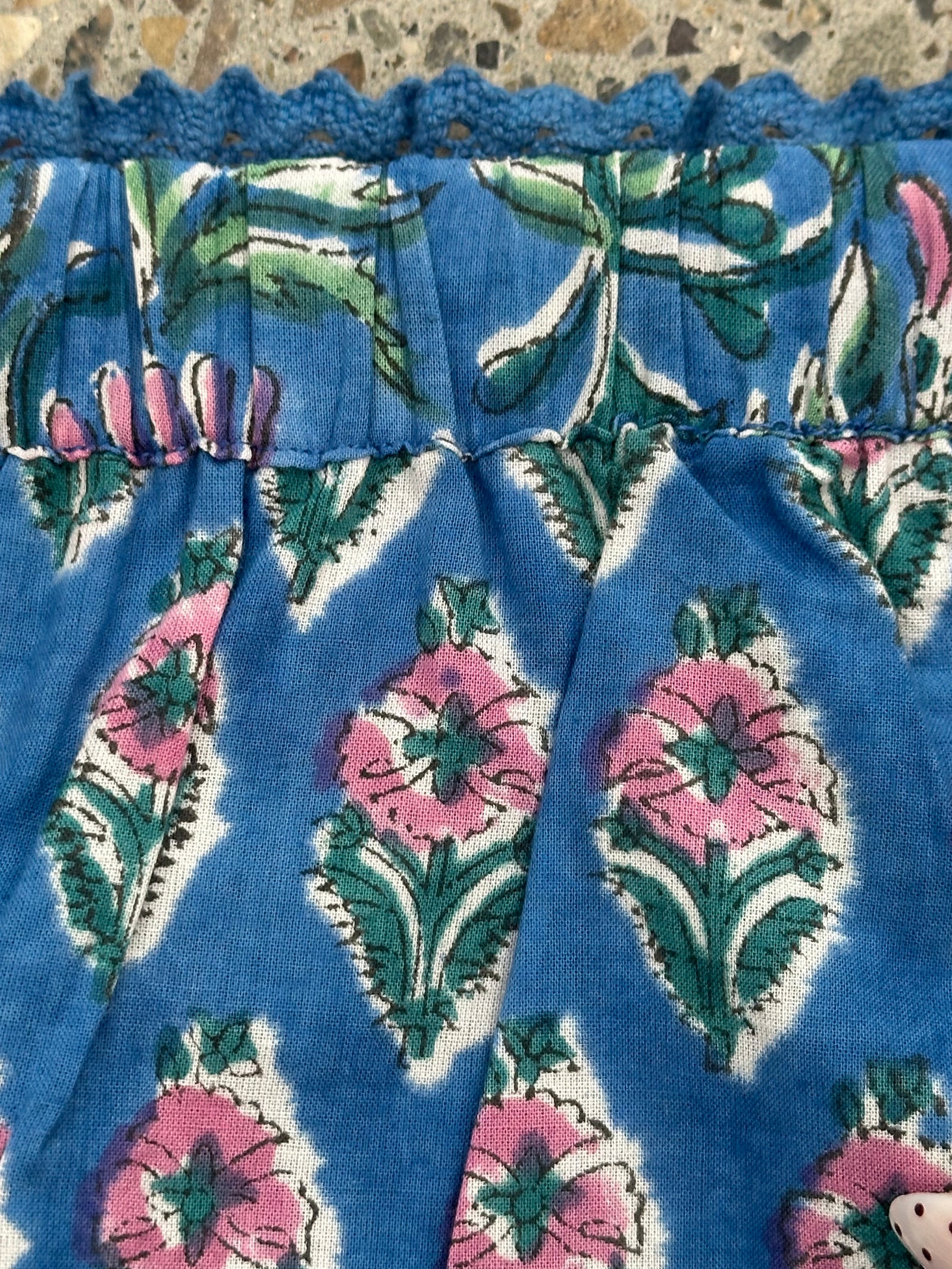 Zaffre Block Print Fae Frill Skort