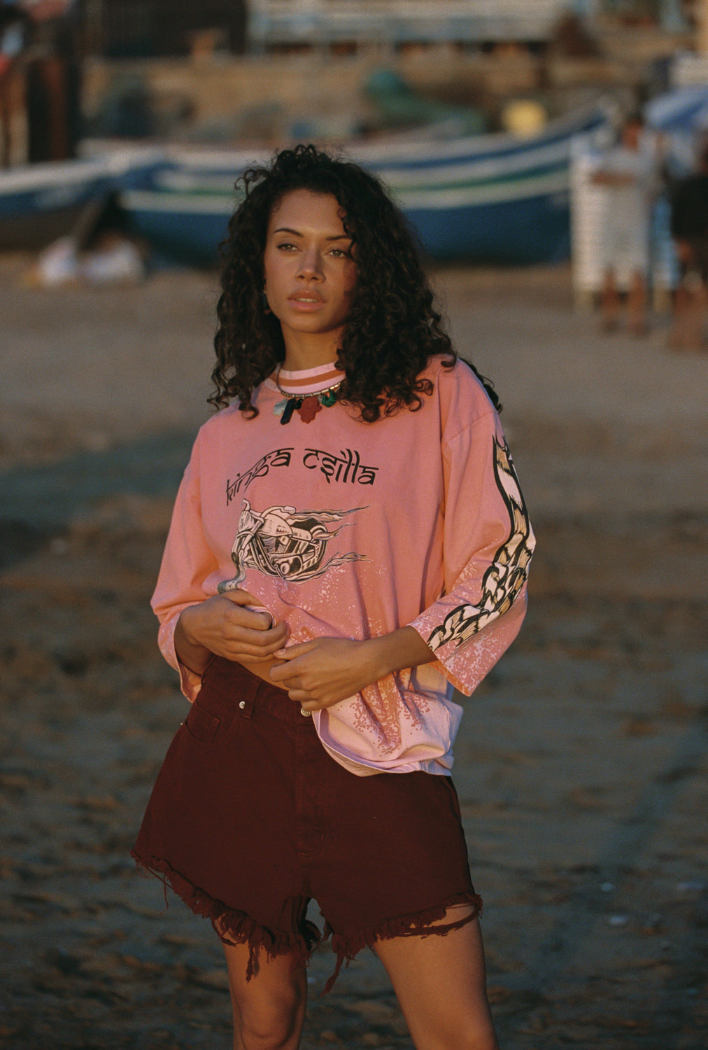 WINE KC ESSENTIAL RECKLESS DENIM SHORT