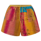 Colorful shorts with a pattern on a white background