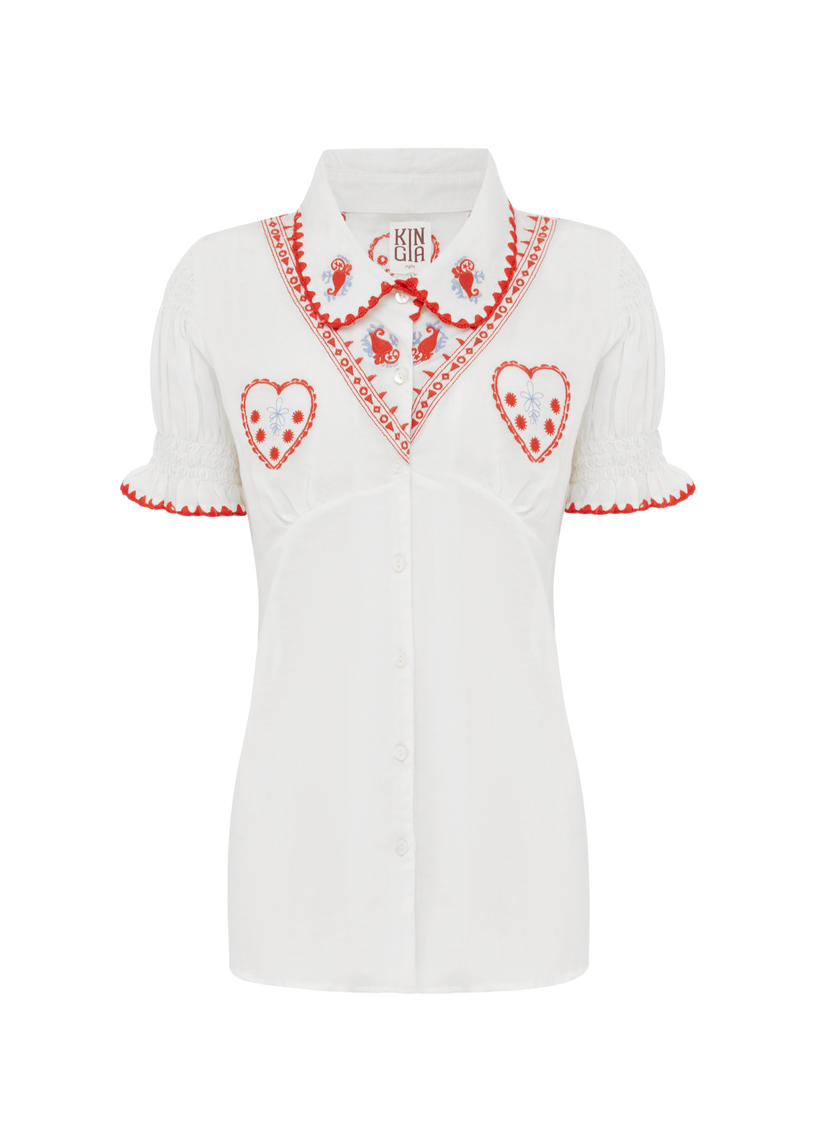 MINNIE EMBROIDERED HEART BLOUSE