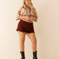 WINE KC ESSENTIAL RECKLESS DENIM SHORT