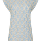 Light blue sleeveless top with geometric pattern on a white background