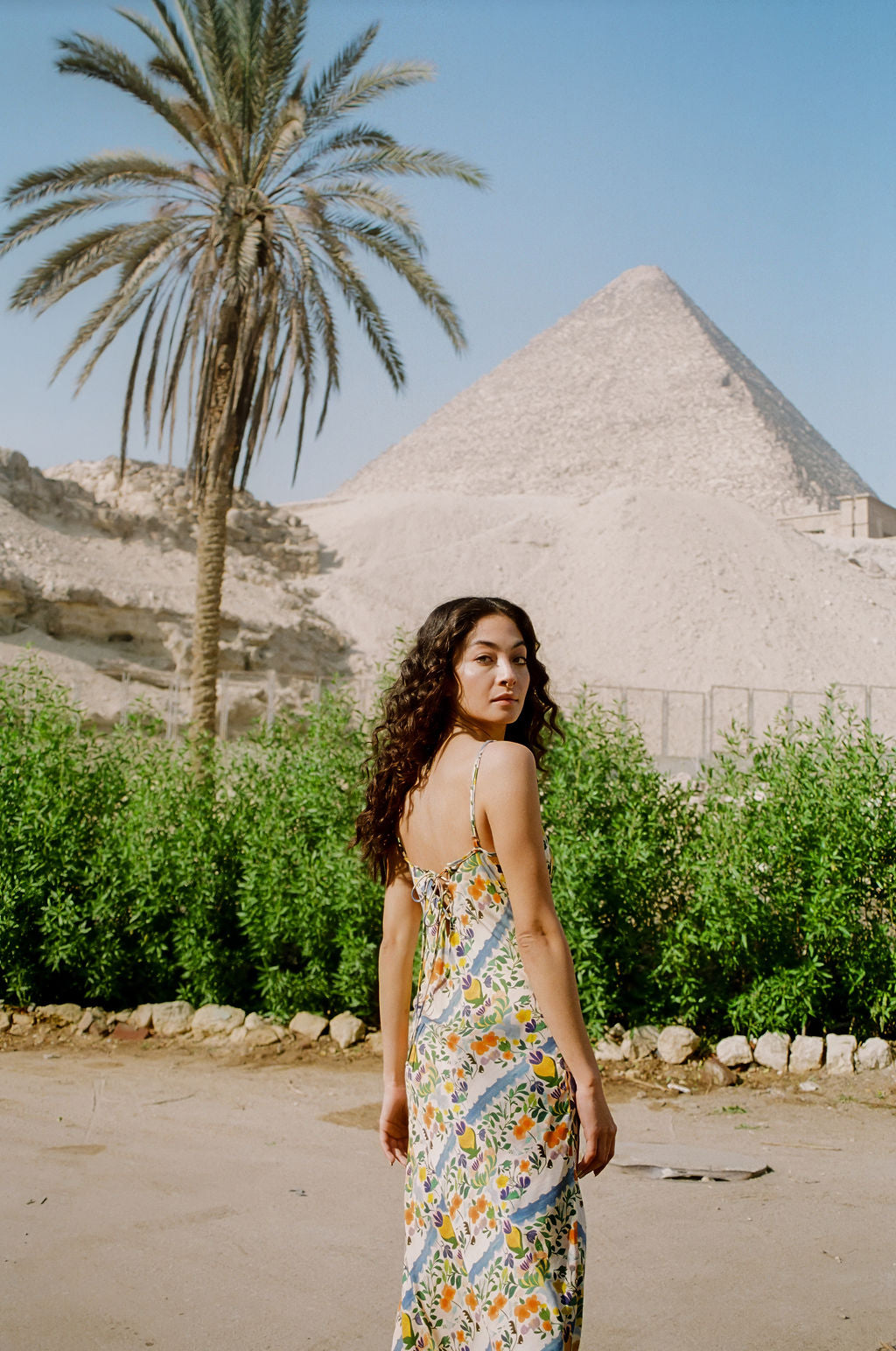 LIMONE TRIANGLE SLIP DRESS