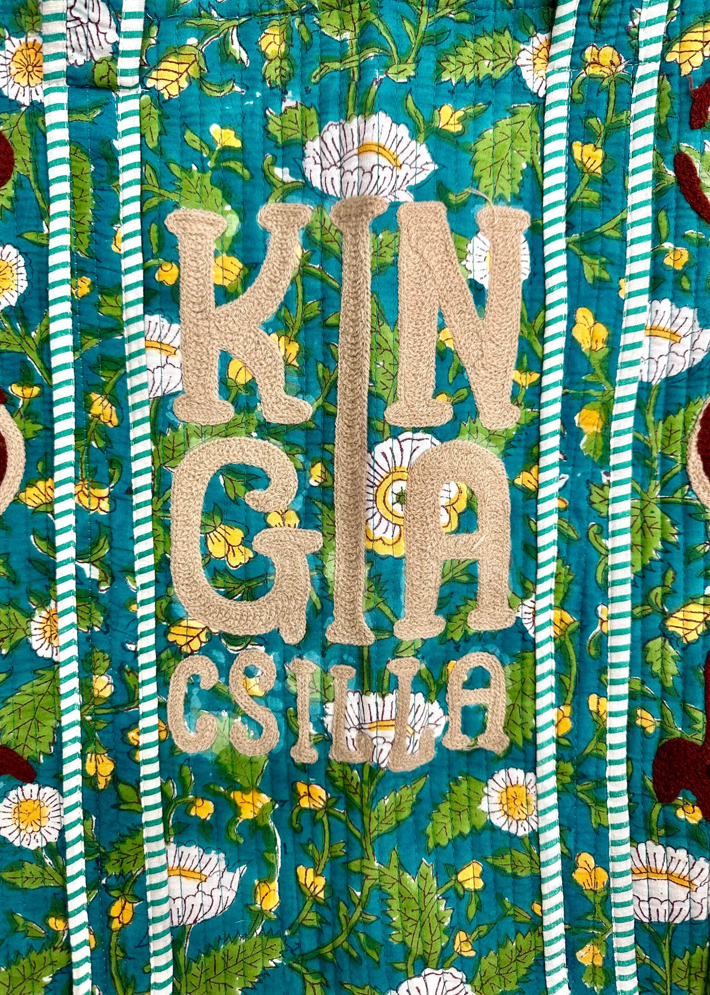 KC INDIAN BLOCK PRINTED KANTHA BAG