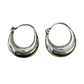 Mini Chunky Silver Hoops