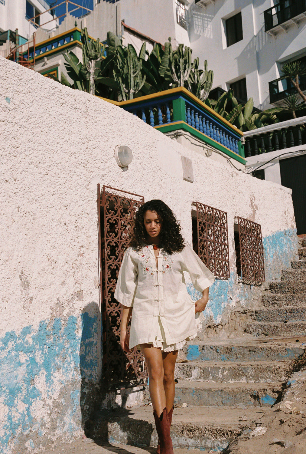 REKA EMBROIDERED BERRY SHIRT