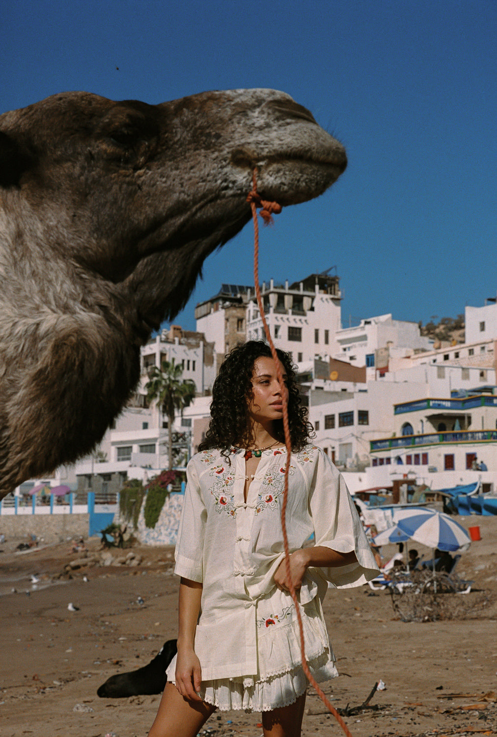 REKA EMBROIDERED BERRY SHIRT & FRILL SKORT