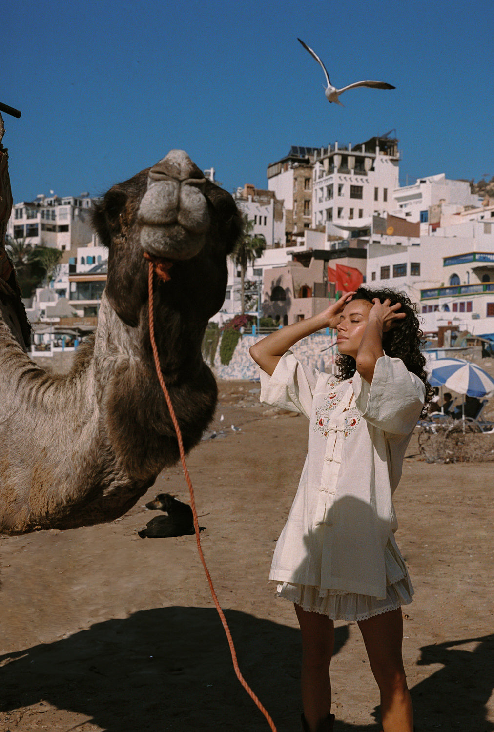 REKA EMBROIDERED BERRY SHIRT & FRILL SKORT