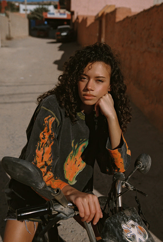 FLAMING HEART TOMMY TEE