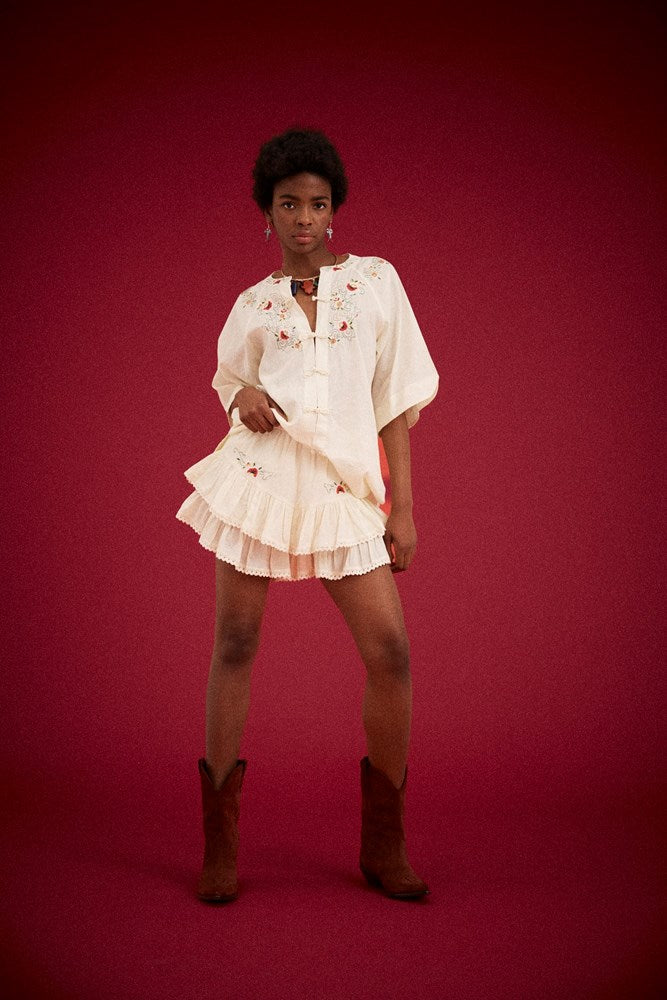 REKA EMBROIDRED FAE FRILL SKORT