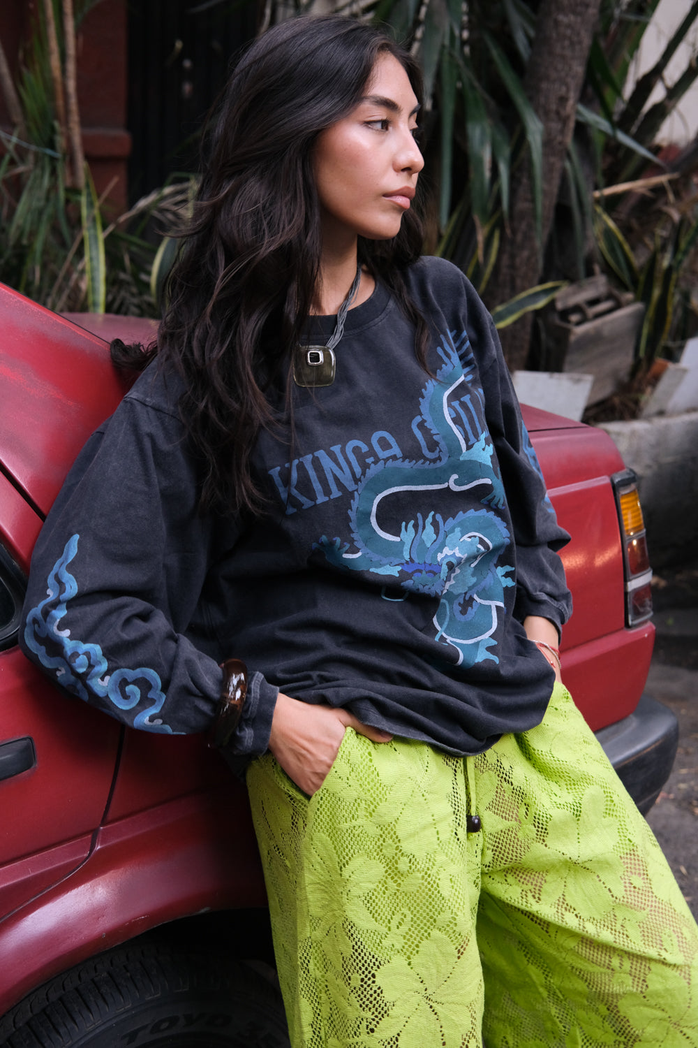 REX DRAGON ROSES LS TEE
