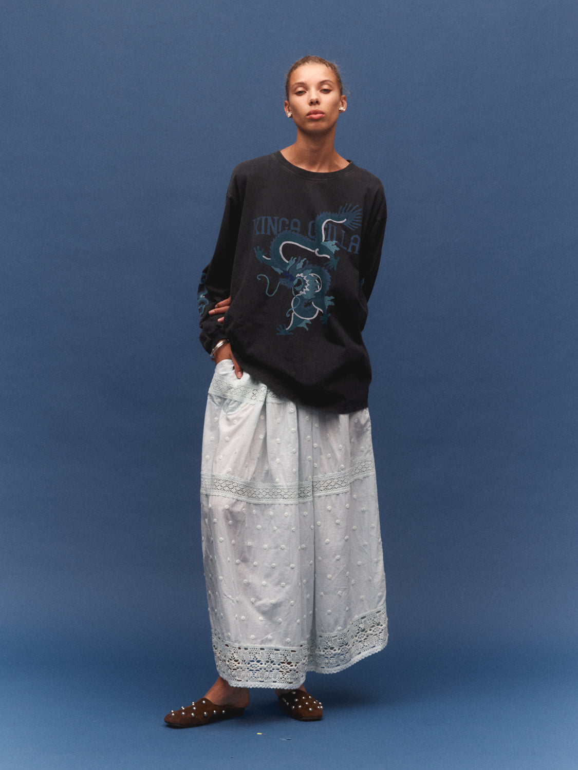 REX DRAGON ROSES LS TEE