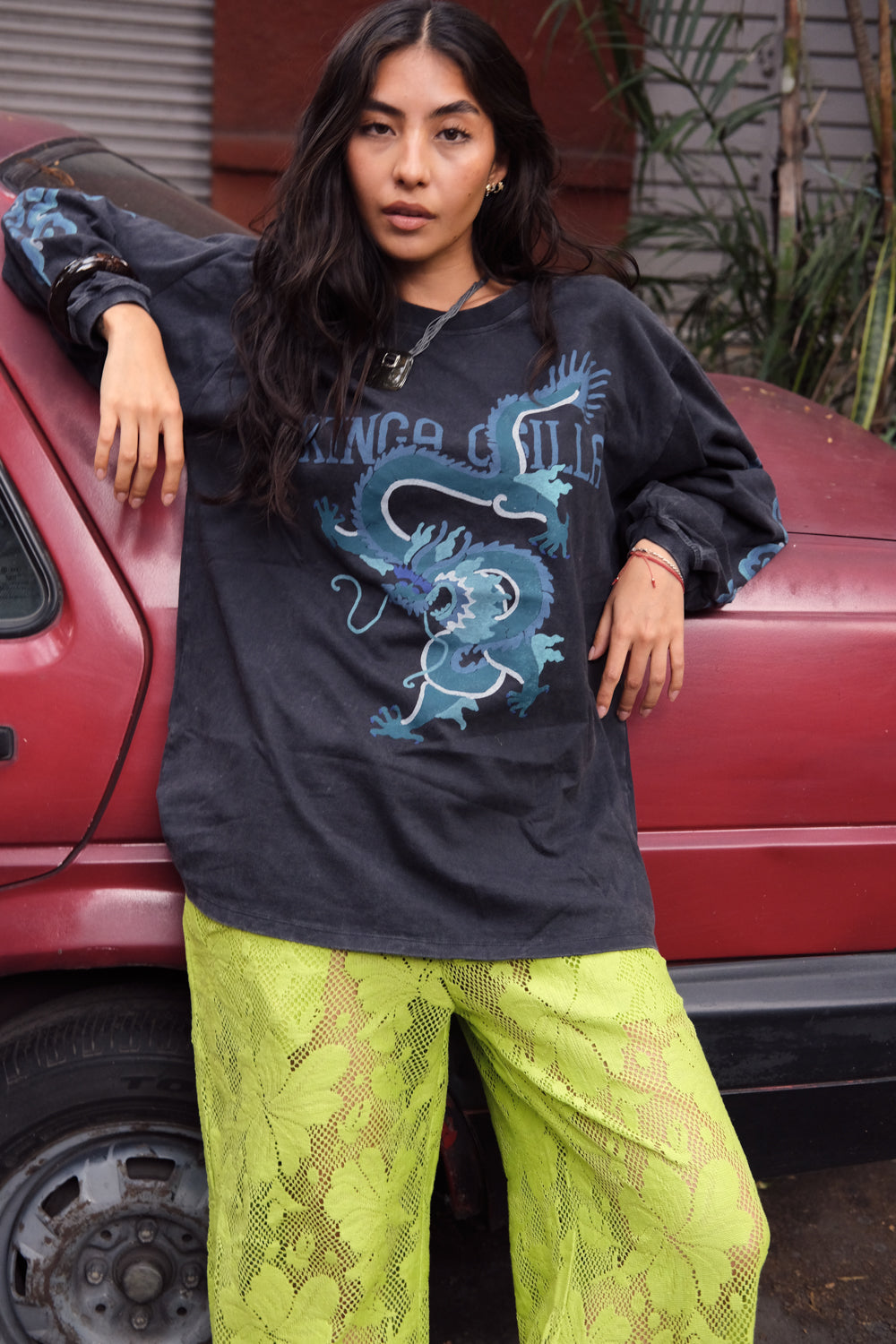 REX DRAGON ROSES LS TEE