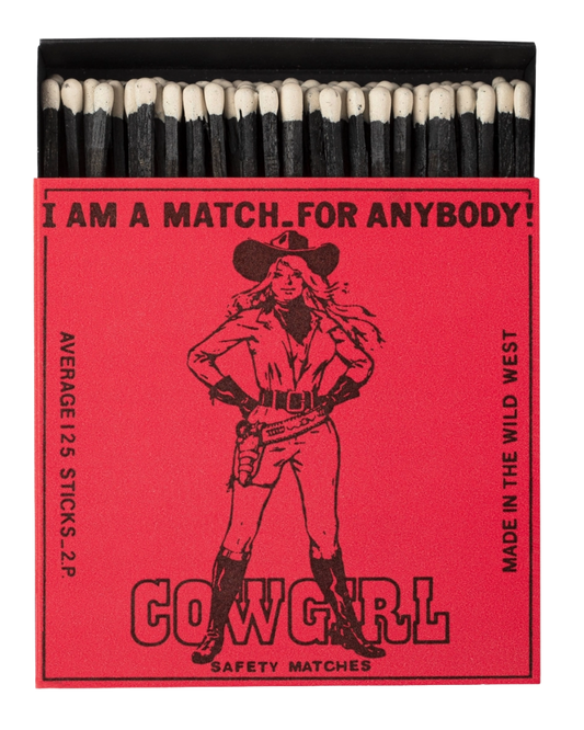 COWGIRL SQUARE MATCHBOXES