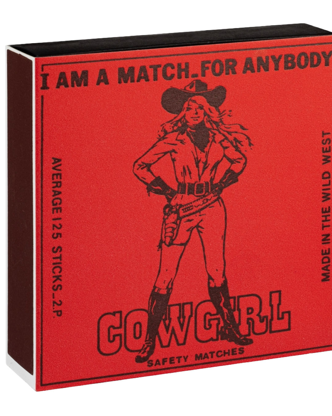 COWGIRL SQUARE MATCHBOXES