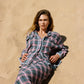 ETOFFE CHECK CHALM SHIRT & COLUMN SKIRT
