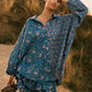 Zaffre Block Print Chalm Shirt