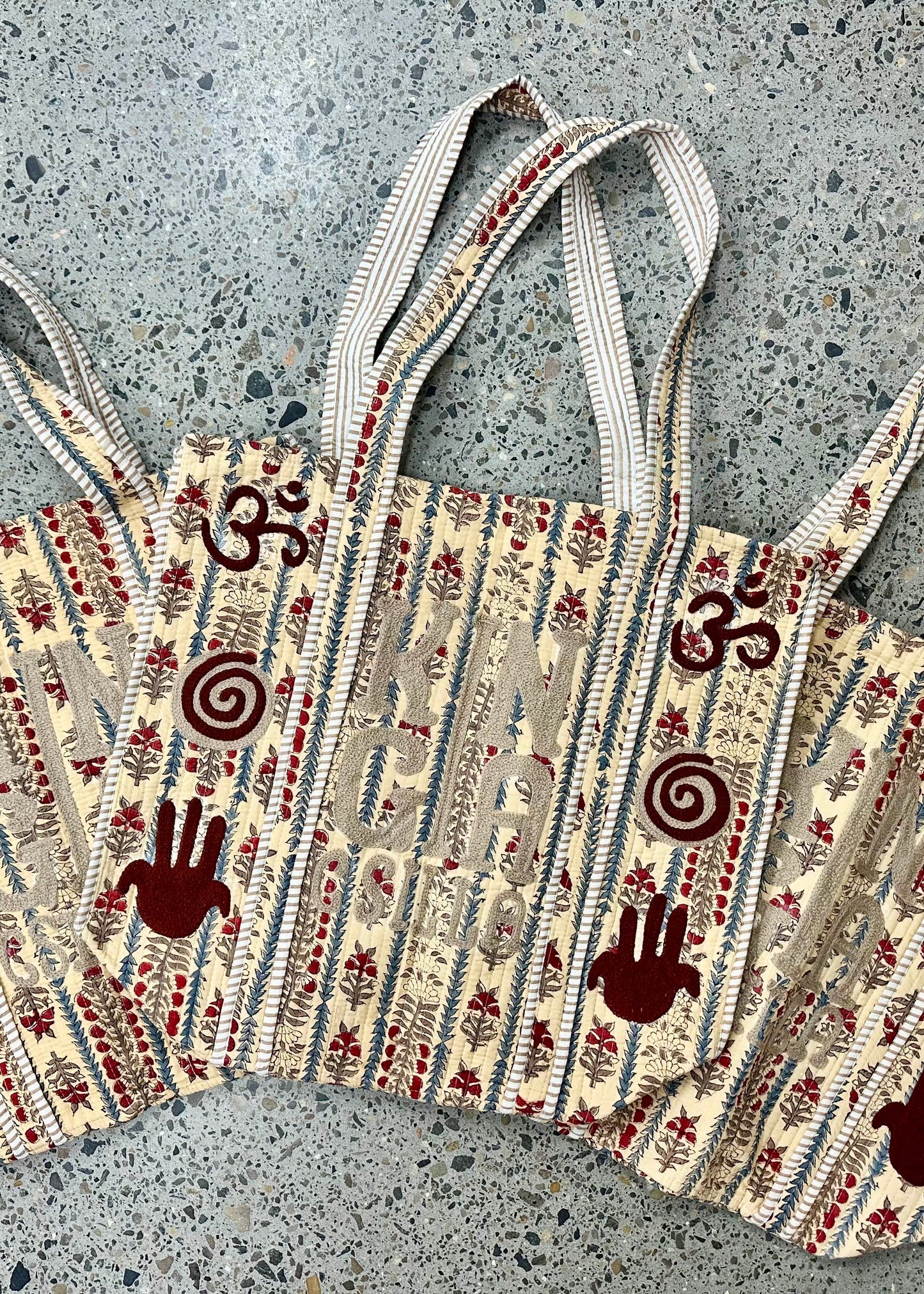 KC INDIAN BLOCK PRINTED KANTHA BAG