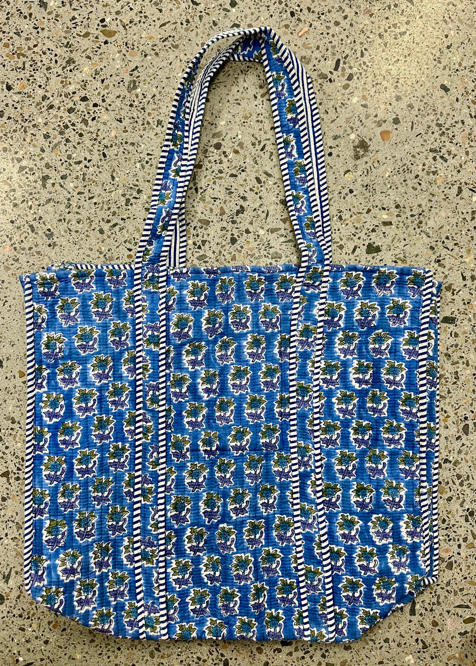KC INDIAN BLOCK PRINTED KANTHA BAG
