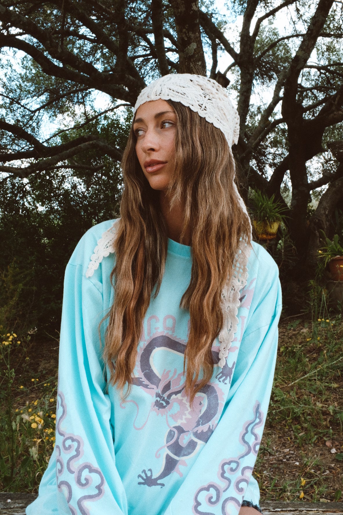REX DRAGON ROSES LS TEE