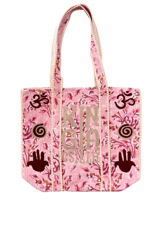 KC Hand Block Printed Kantha Tote Bag