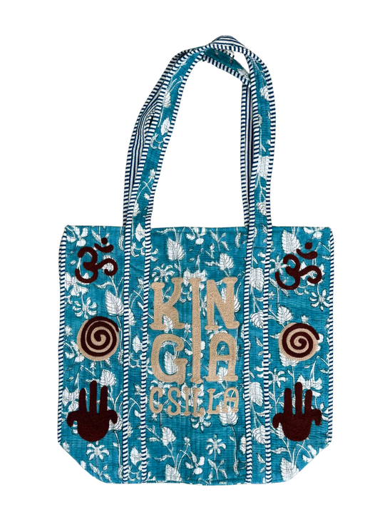 KC Hand Block Printed Kantha Tote Bag