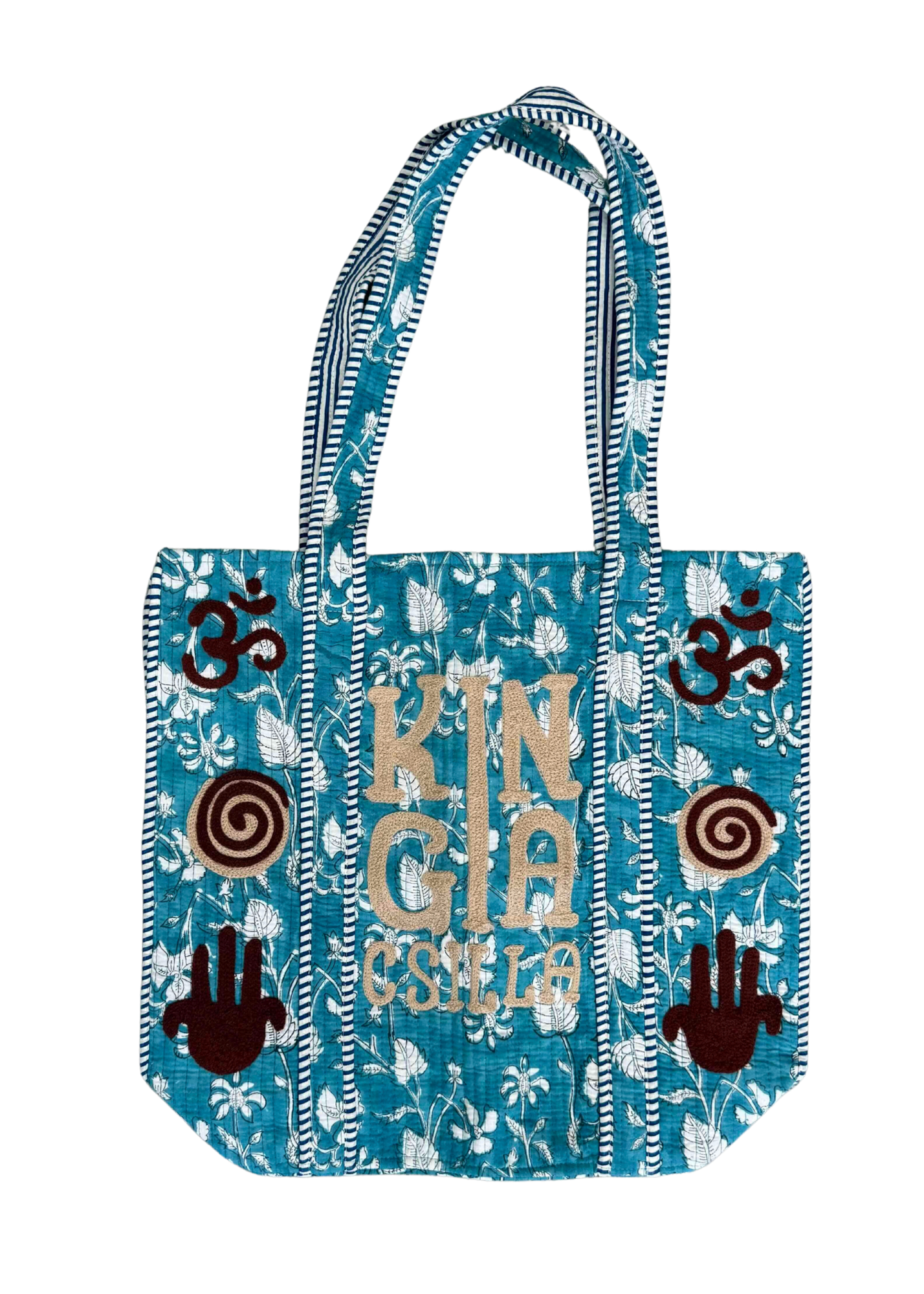KC Hand Block Printed Kantha Tote Bag