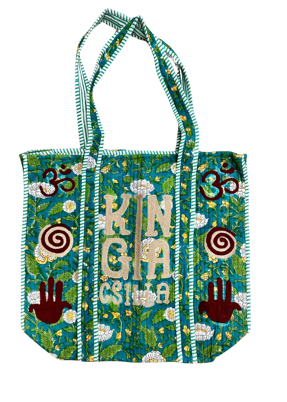 KC Hand Block Printed Kantha Tote Bag
