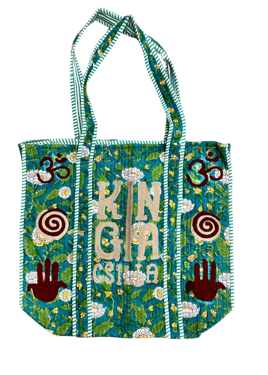 KC Hand Block Printed Kantha Tote Bag