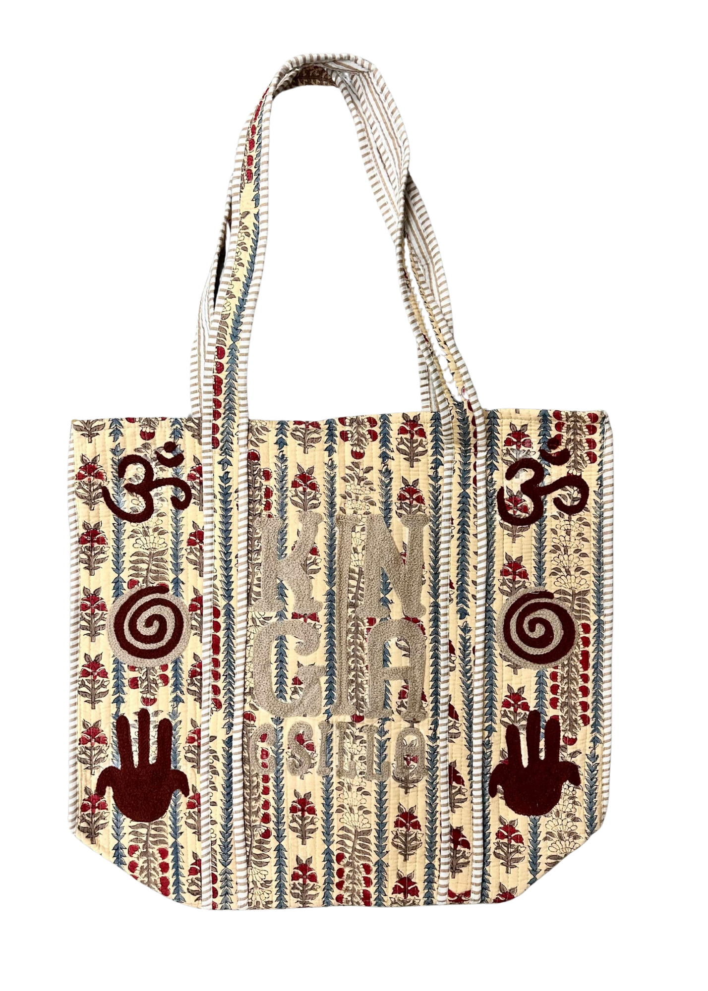 KC Hand Block Printed Kantha Tote Bag